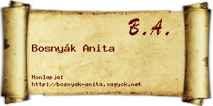 Bosnyák Anita névjegykártya